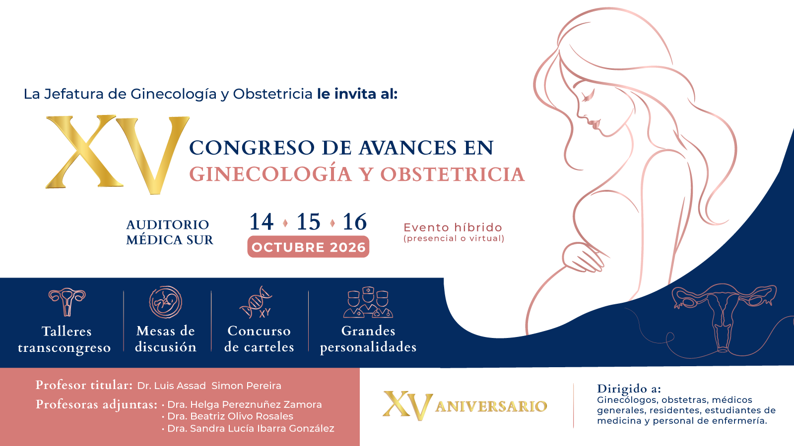 Ver el cartel y la información oficial del XV Congreso de Avances en Ginecología y Obstetricia