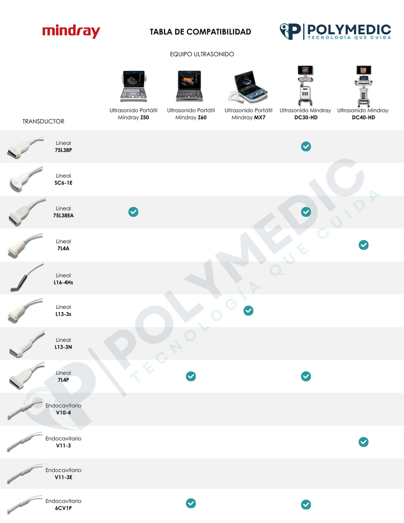 Transductor Endocavitario Mindray V11-3