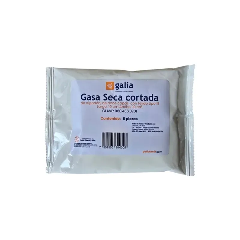 Gasa Seca Cortada Galia